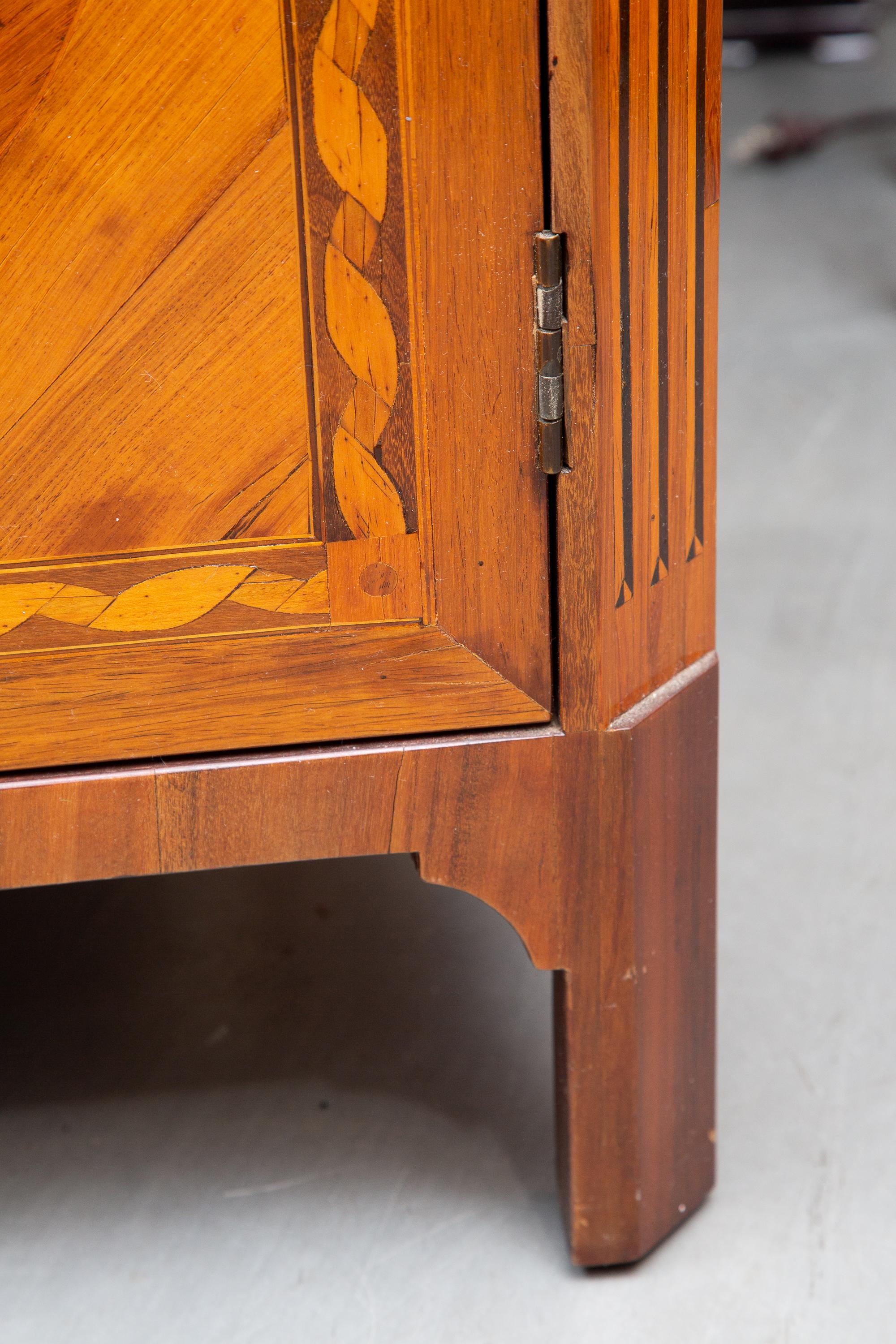 Other Northen Italian Inlaid and Marquetry Secretary Bookcase For Sale