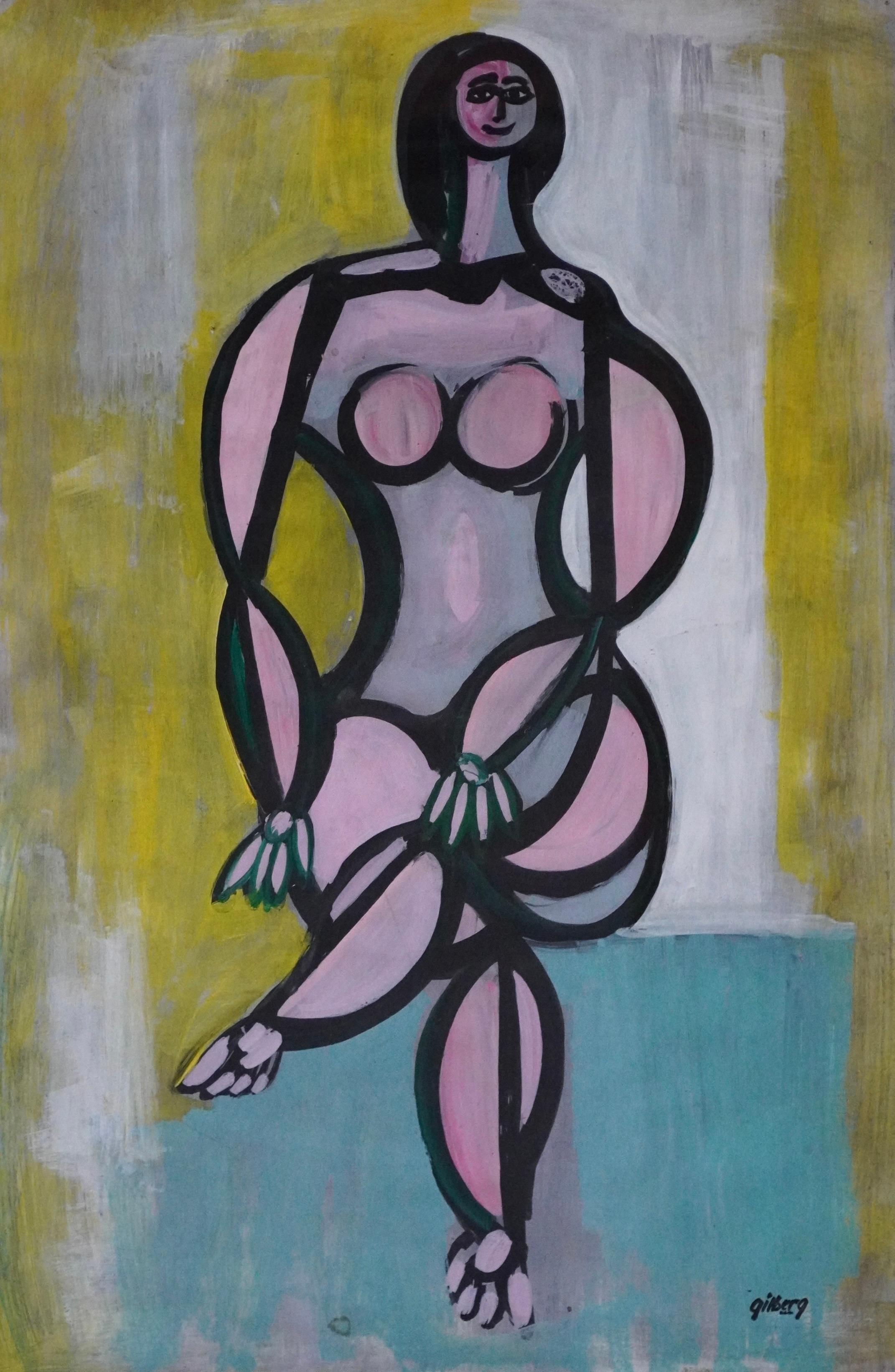 Américain Artistics de Californie du Nord Robert Theberg Figurative Abstract en vente