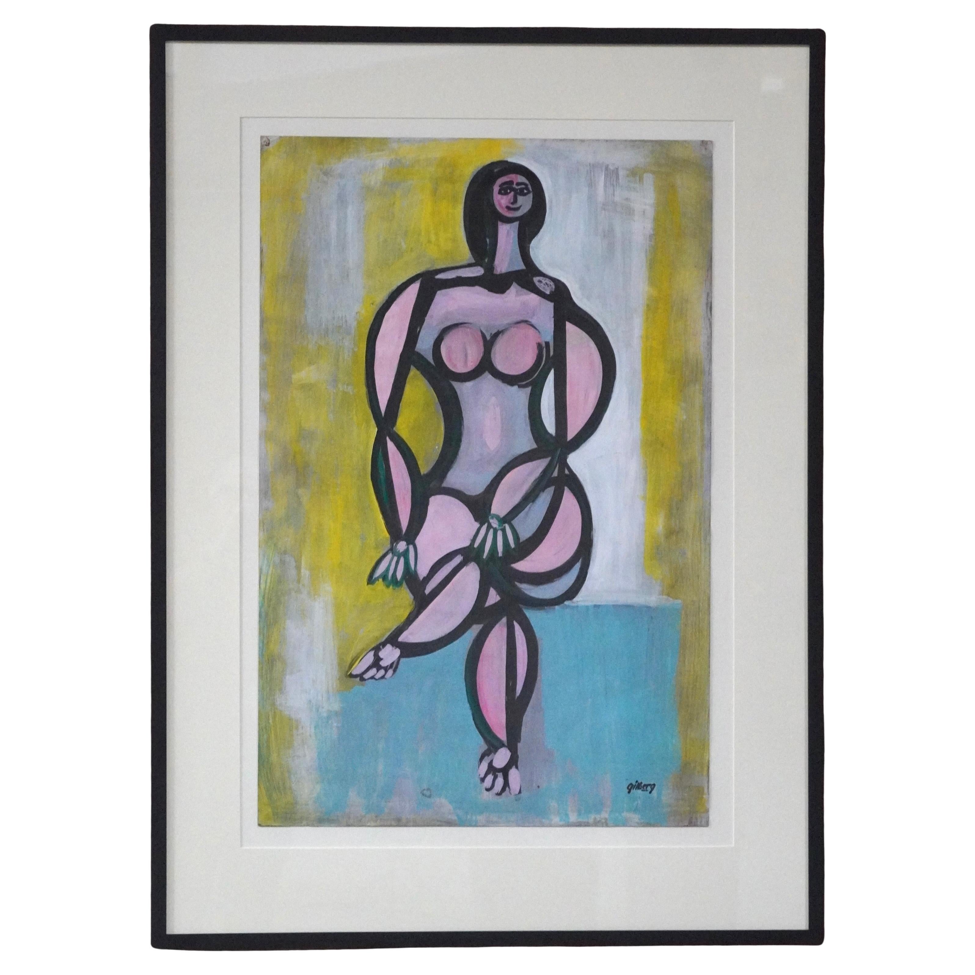 Artistics de Californie du Nord Robert Theberg Figurative Abstract en vente