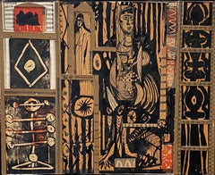 Collage à la plume et à l'encre de l'Artistics de Californie du Nord Robert Gilberg