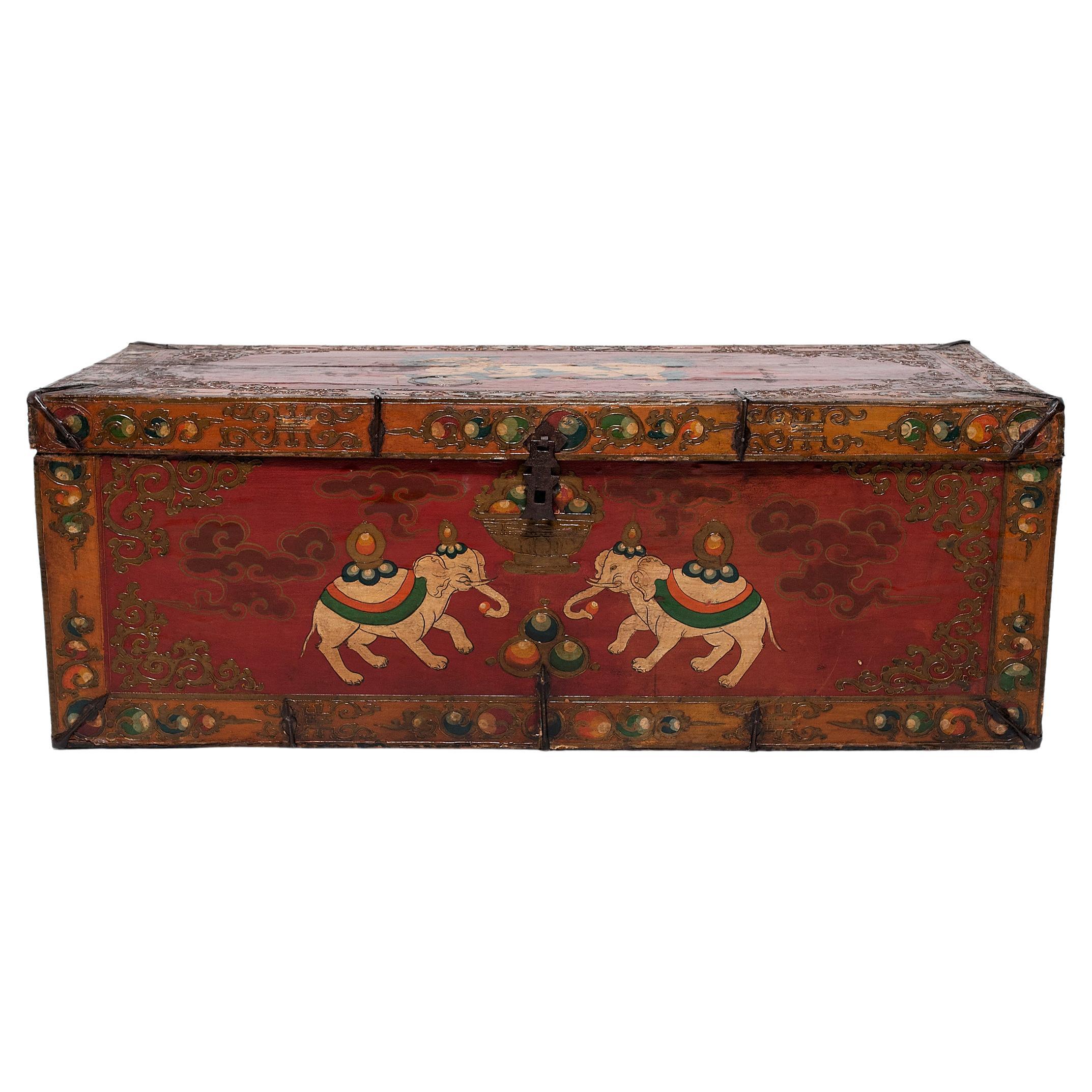 Northern Chinese Painted Elephant Trunk, c. 1900