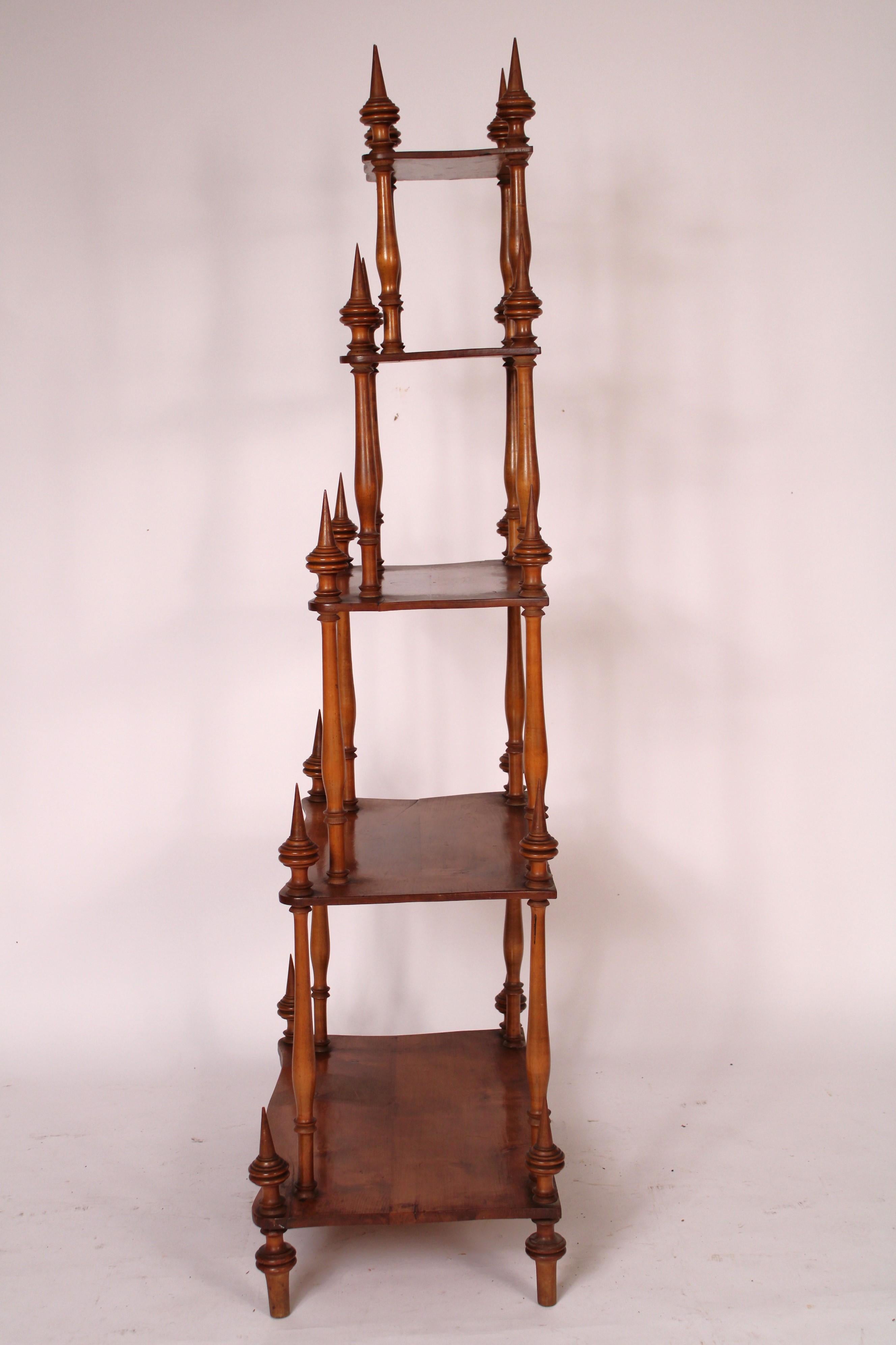 Northern European 5 Tier Etagere In Fair Condition For Sale In Laguna Beach, CA