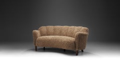 Northern European Curved Three-Seater Sofa, Europe, ca 1950s