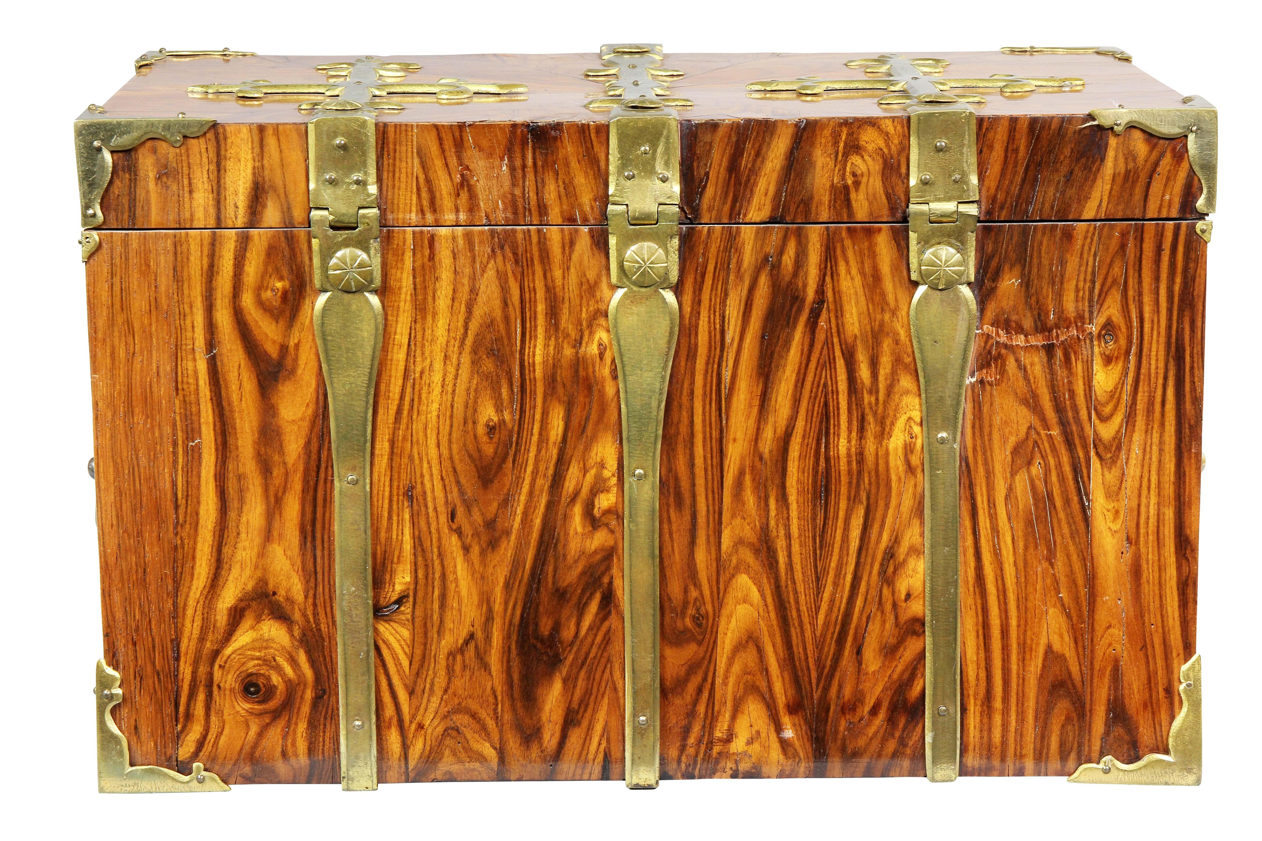 Northern European Kingwood And Brass Mounted Coffre-Fort 5