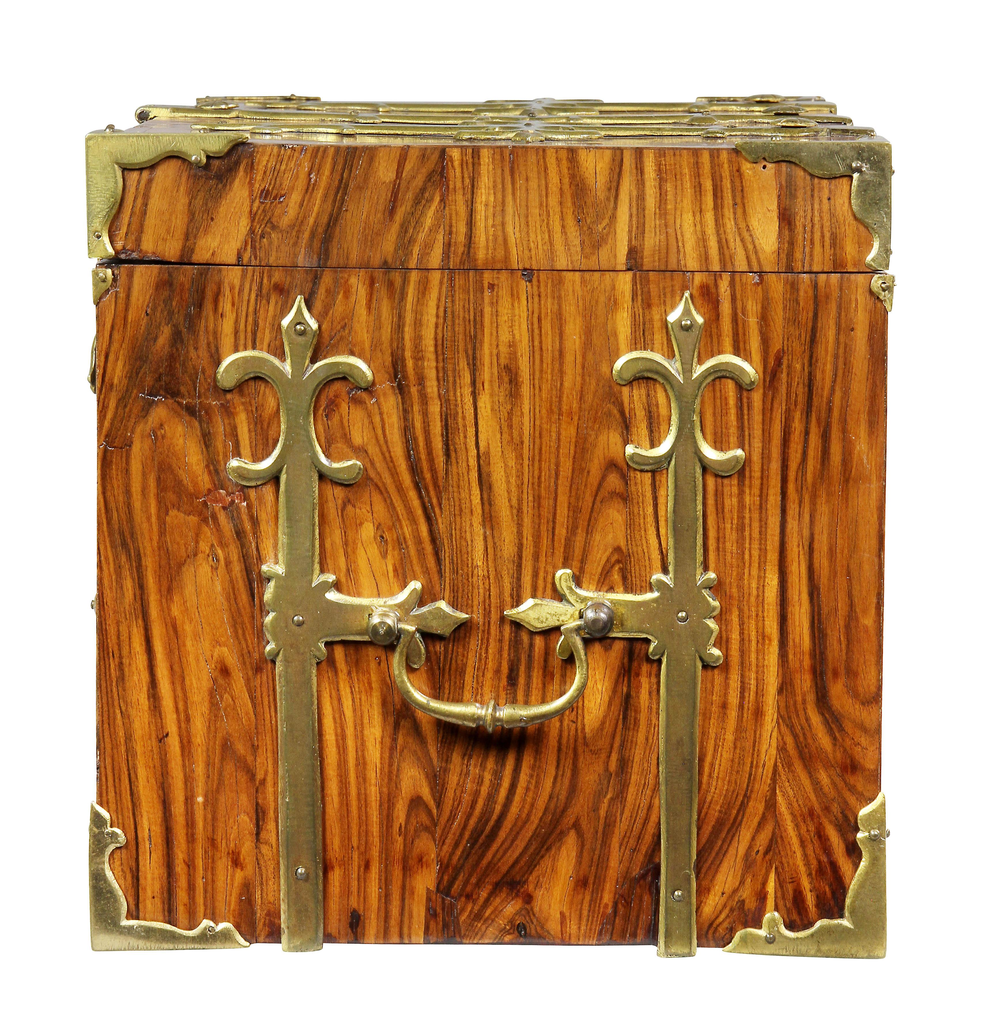 Northern European Kingwood And Brass Mounted Coffre-Fort 4