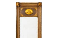 Northern European Neoclassical Painted Antique Pier Mirror, 19th Century