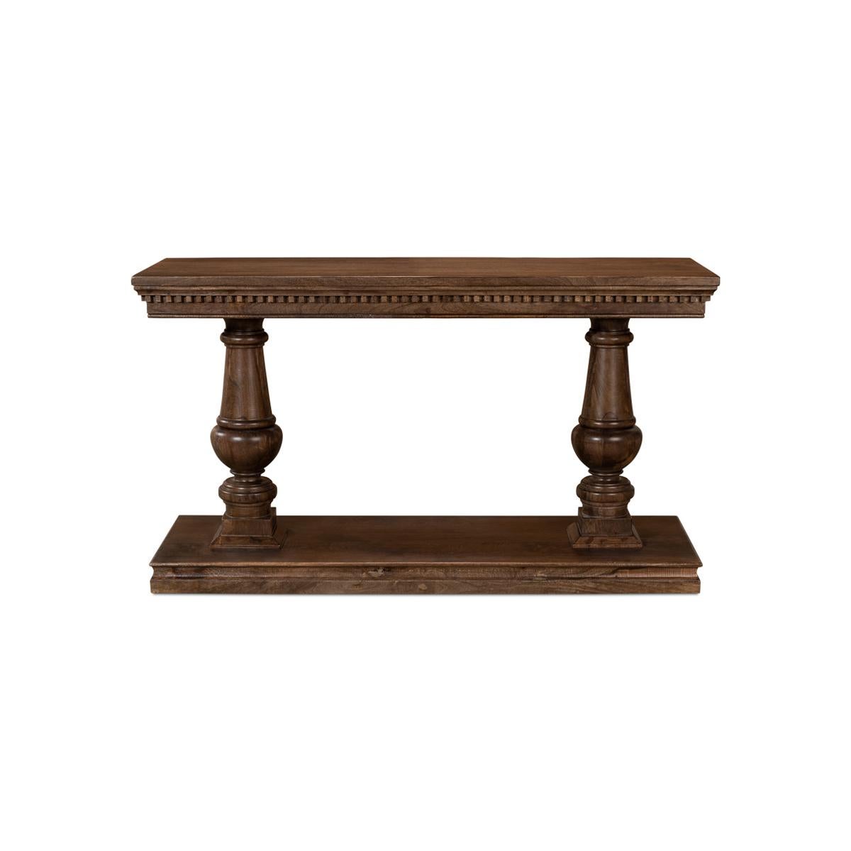 Bring a touch of elegance to your space with our Northern European Style NeoClassic Console Table. This piece is a true masterpiece, seamlessly blending 18th-century design elements with modern sensibilities.

Expertly crafted from warm