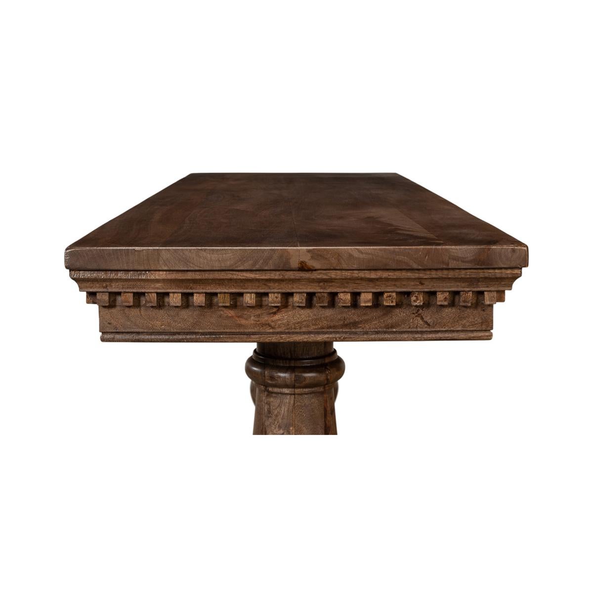 Wood Northern European Style NeoClassic Console Table For Sale