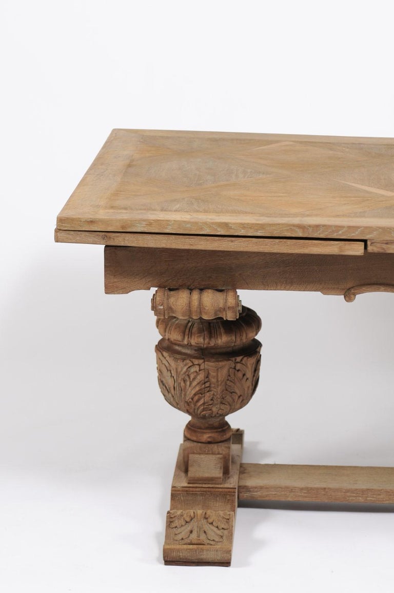 Northern French 1920s Stripped Oak Dining Table with ...