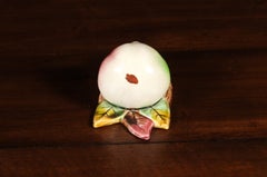 Nordfranzösisch 19. Jahrhundert Orchies glasierte Majolika birnenförmige Sparschwein