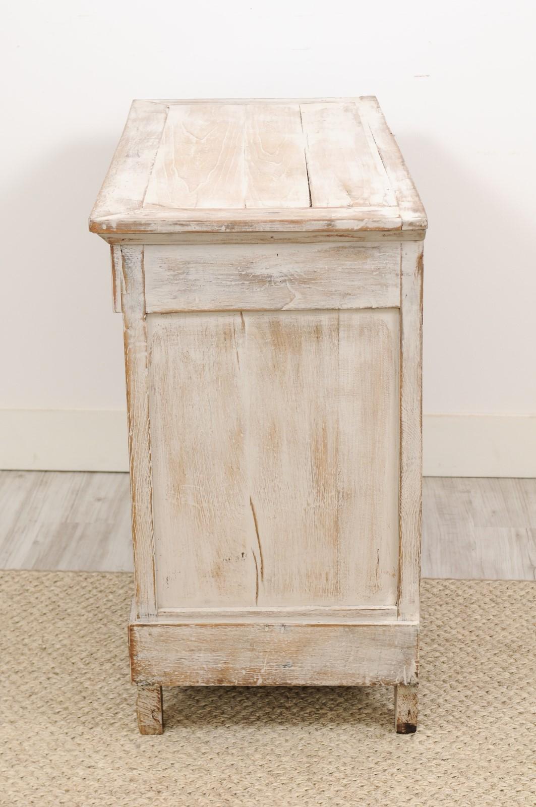 Northern French Louis XVI Style Blanched Commode with Four Drawers, circa 1890 1