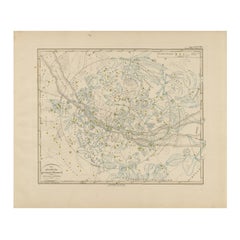 Northern Hemisphere Star Map – Constellations & Astronomical Chart, c.1858