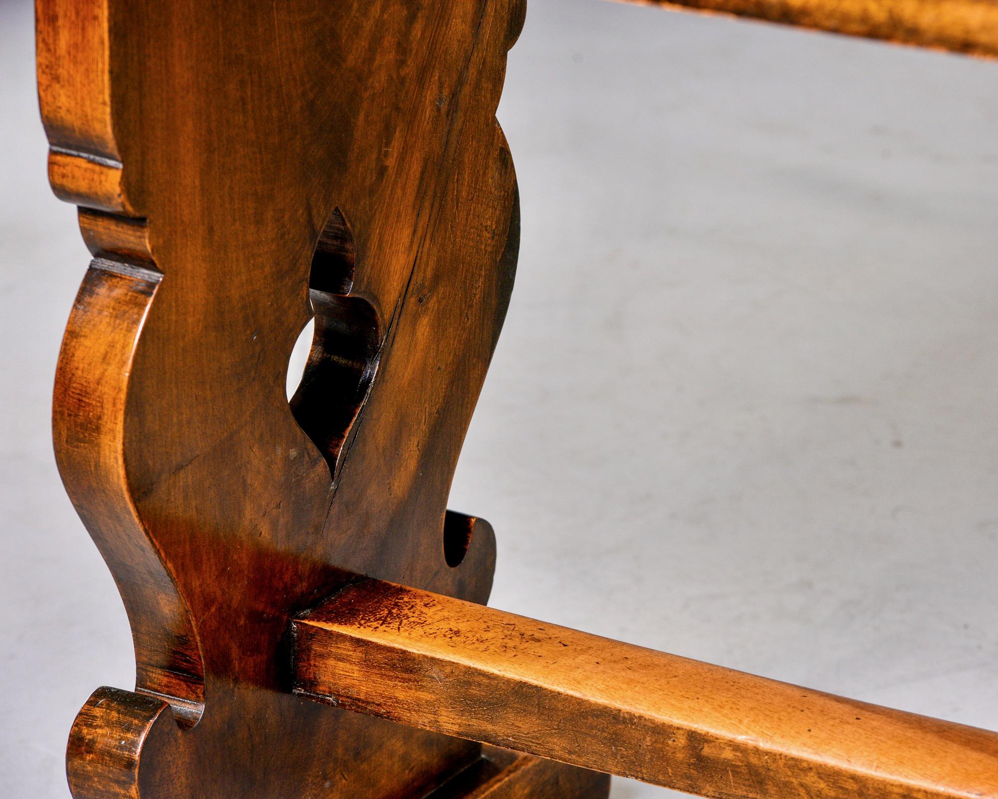 Northern Italian 19th Century Walnut Trestle Table 7