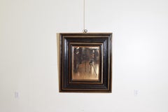 Northern Italian Baroque Ebonized and Giltwood Mirror, 17th Century