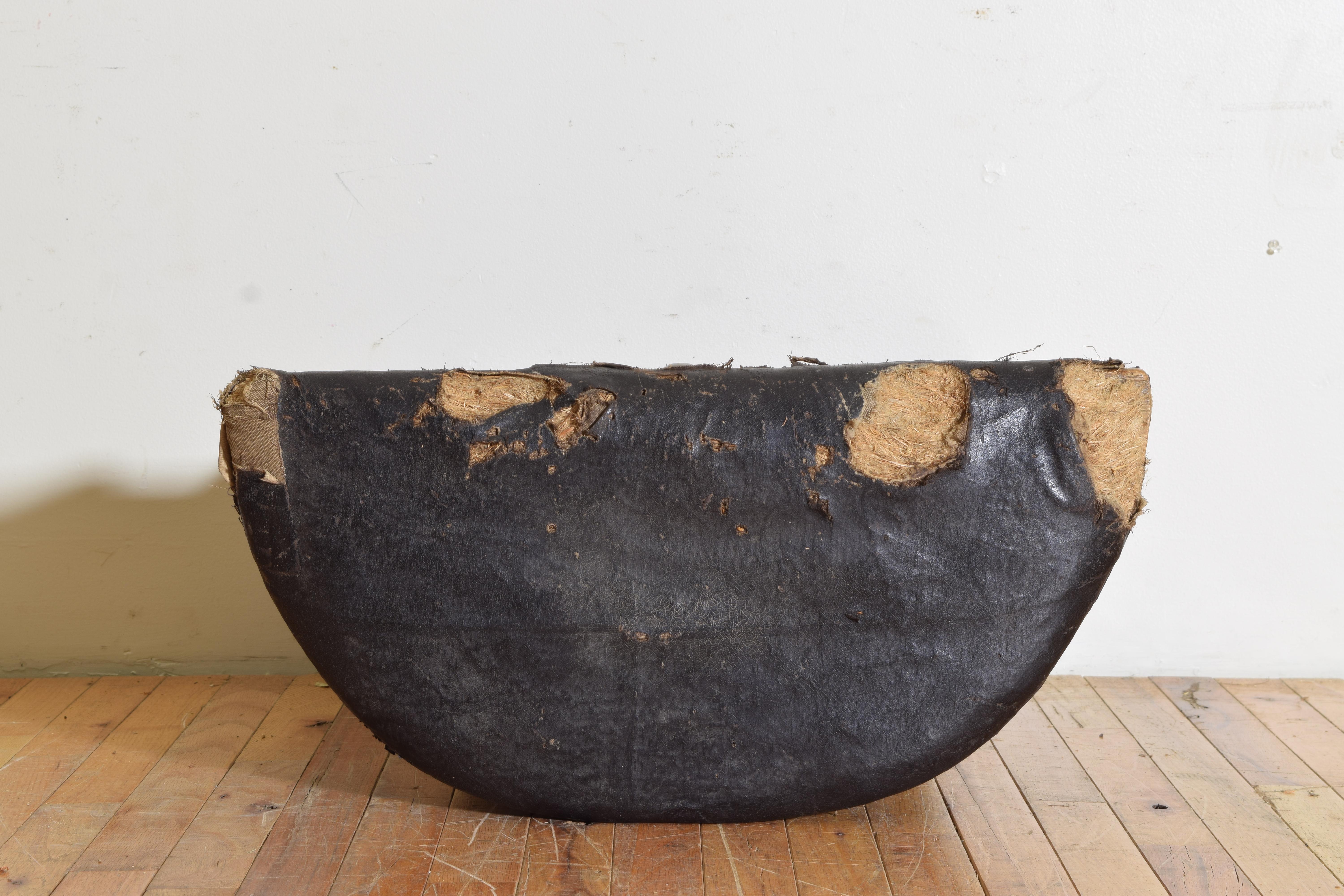 Banc de confédération à 1 tiroir en bois de sapin peint de style baroque d'Italie du Nord, 17e siècle en vente 2