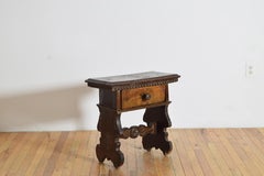 Northern Italian Baroque Period Walnut 1-Drawer Table, late 17th to early 18thc.