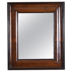 Northern Italian Baroque Style Walnut and Ebonized Mirror, mid 19th century