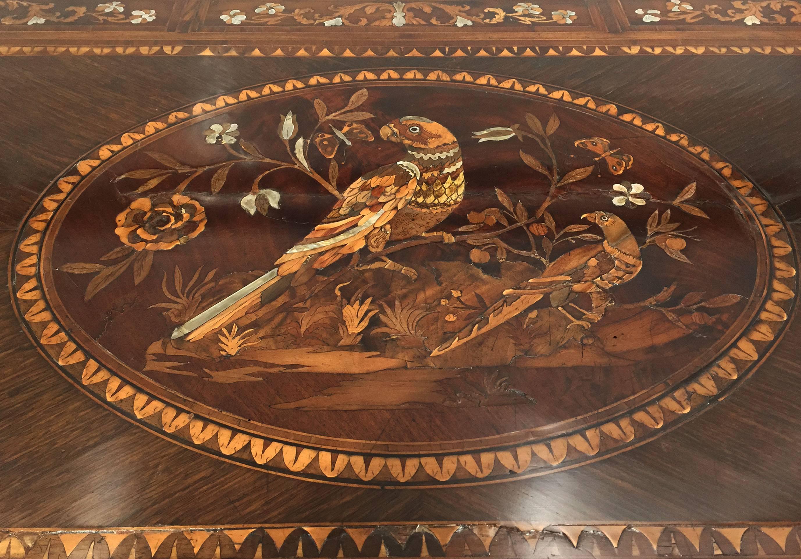 18th Century and Earlier Northern Italian circa 1785 Neoclassic Marquetry Commode