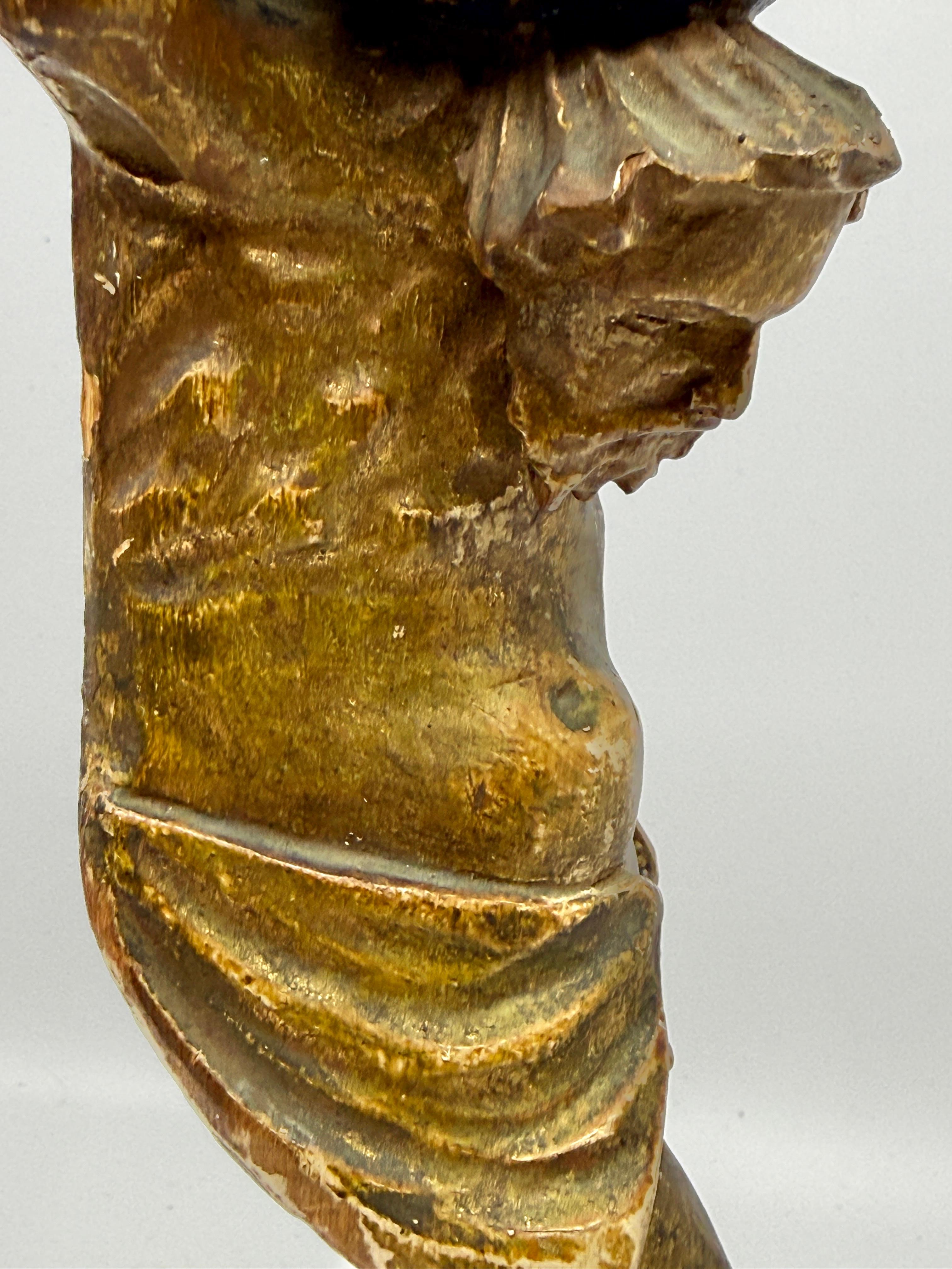 Northern Italian Carved Wood & Gessoed Atlas with Celestial Globe Circa 1800 in vendita 9