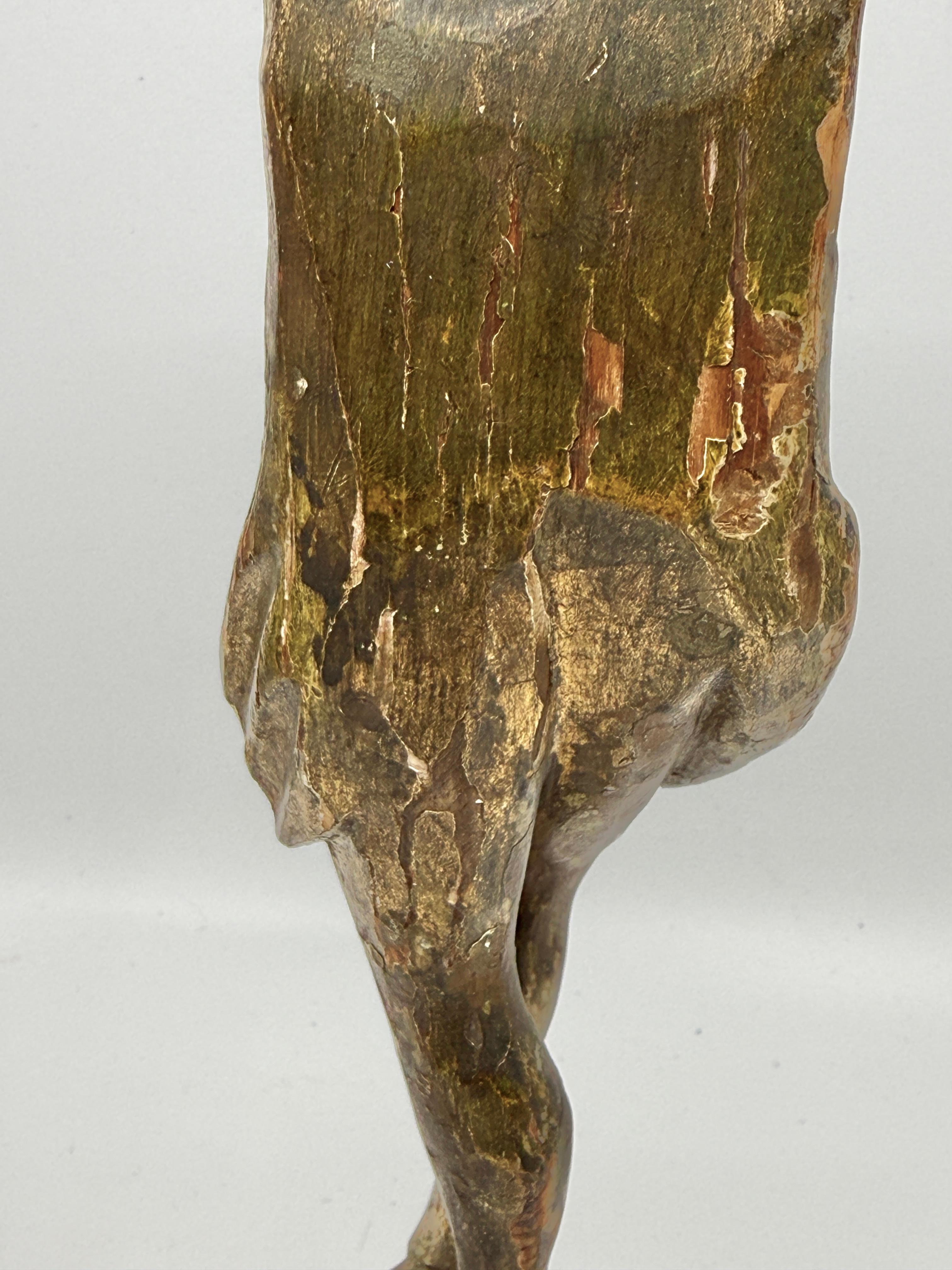 Northern Italian Carved Wood & Gessoed Atlas with Celestial Globe Circa 1800 in vendita 1