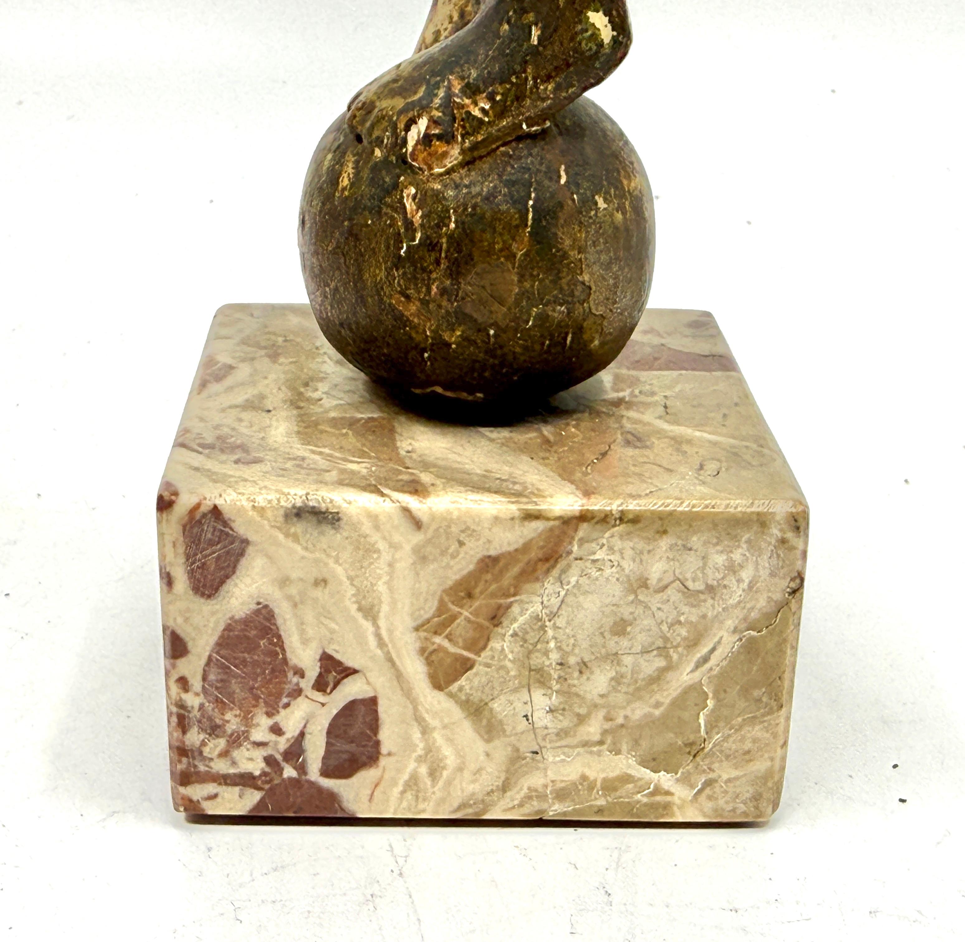 Northern Italian Carved Wood & Gessoed Atlas with Celestial Globe Circa 1800 in vendita 2