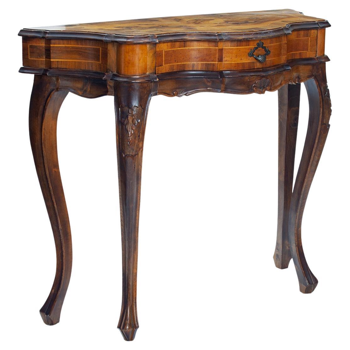 Console/Table à un tiroir d'Italie du Nord en vente