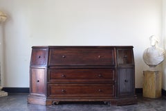 Northern Italian Early Neoclassic Massive Walnut Credenza/Secretary, late 18thc