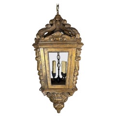 Antique Northern Italian Giltwood Lantern