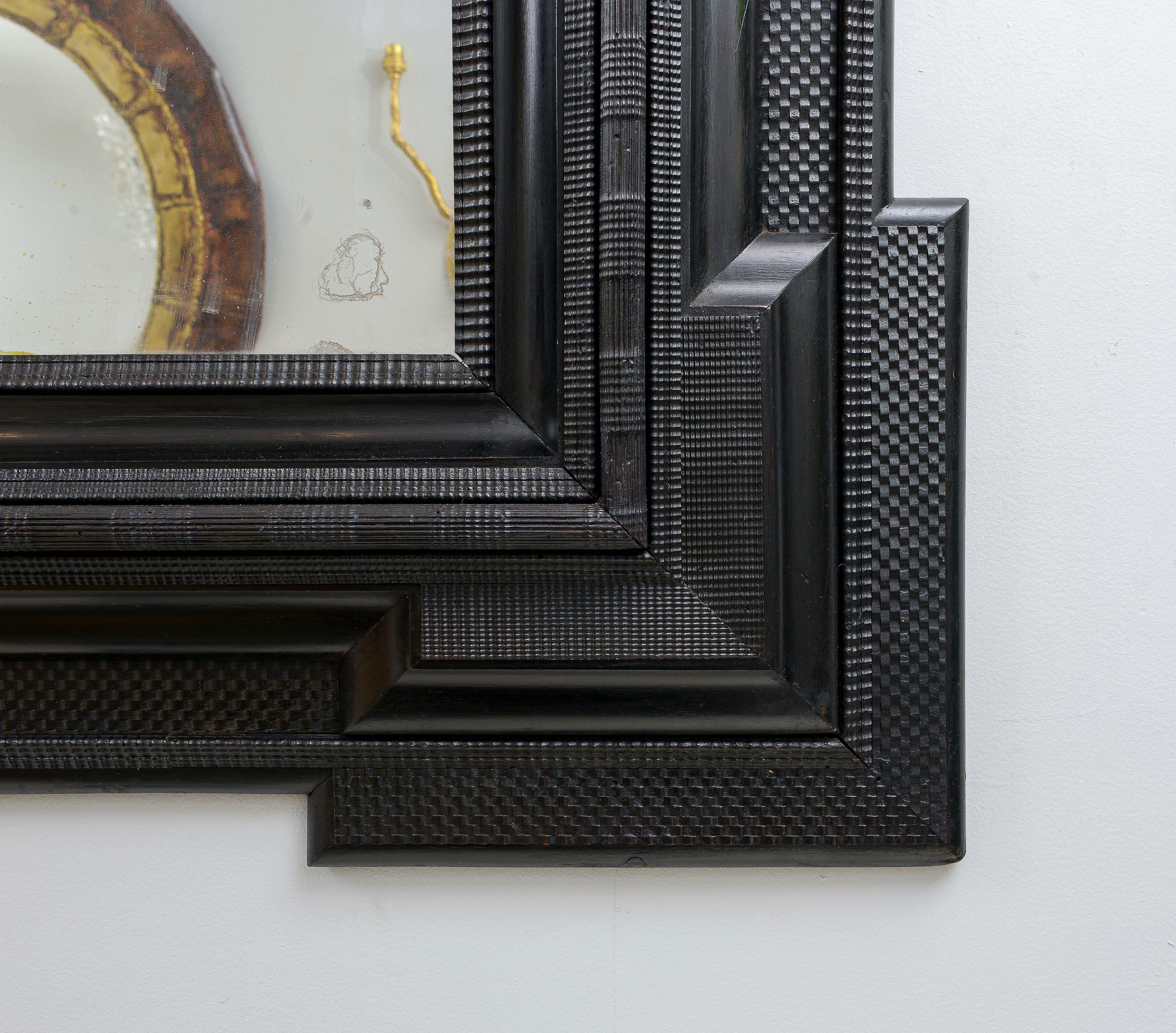 XIXe siècle Miroir d'Italie du Nord sculpté à la main de style baroque en vente