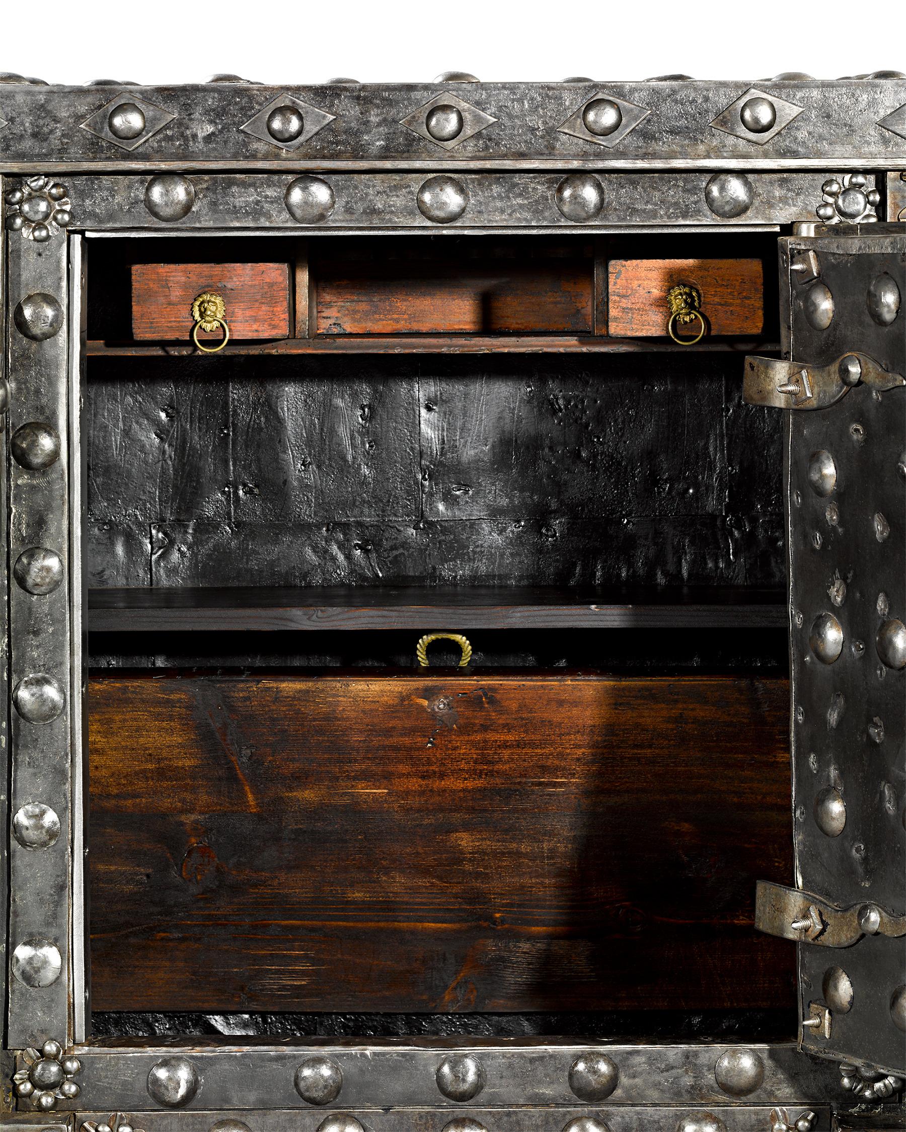 19th Century Northern Italian Hobnail Safe