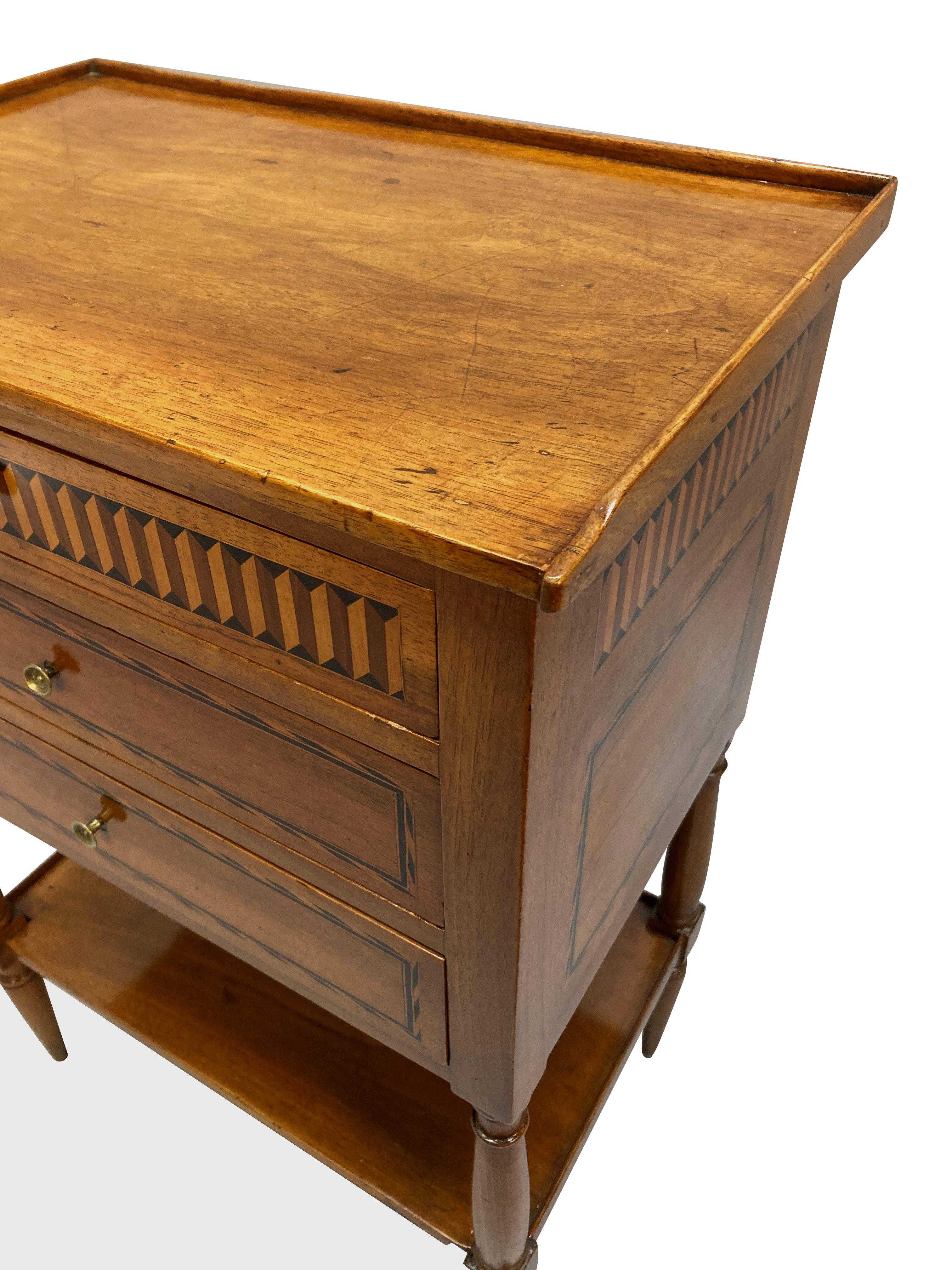 Walnut Northern Italian Late 18th Century Night Stand For Sale