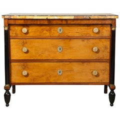 Northern Italian Neoclassic Sienna Marble-Topped Commode