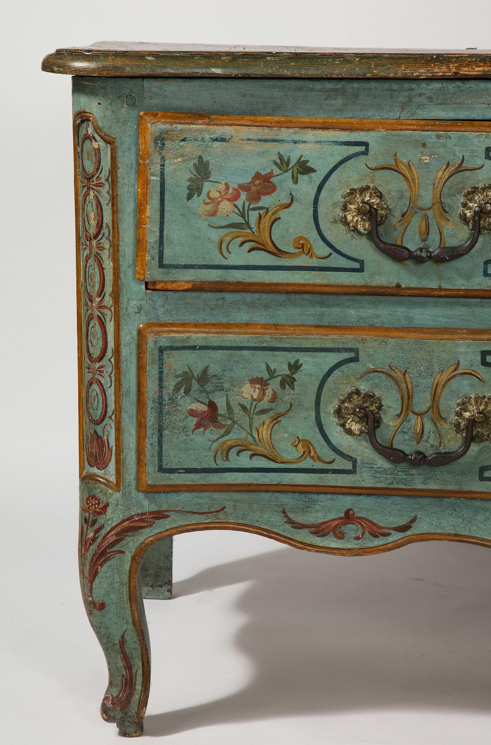 18th Century Northern Italian Painted Commode