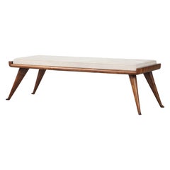Northern Italian Walnut Long Bench, Italy, circa 1940