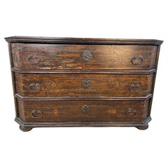Antique Northern Italy, 18th Century – Natural Wood Commode with Faux Marble Finish