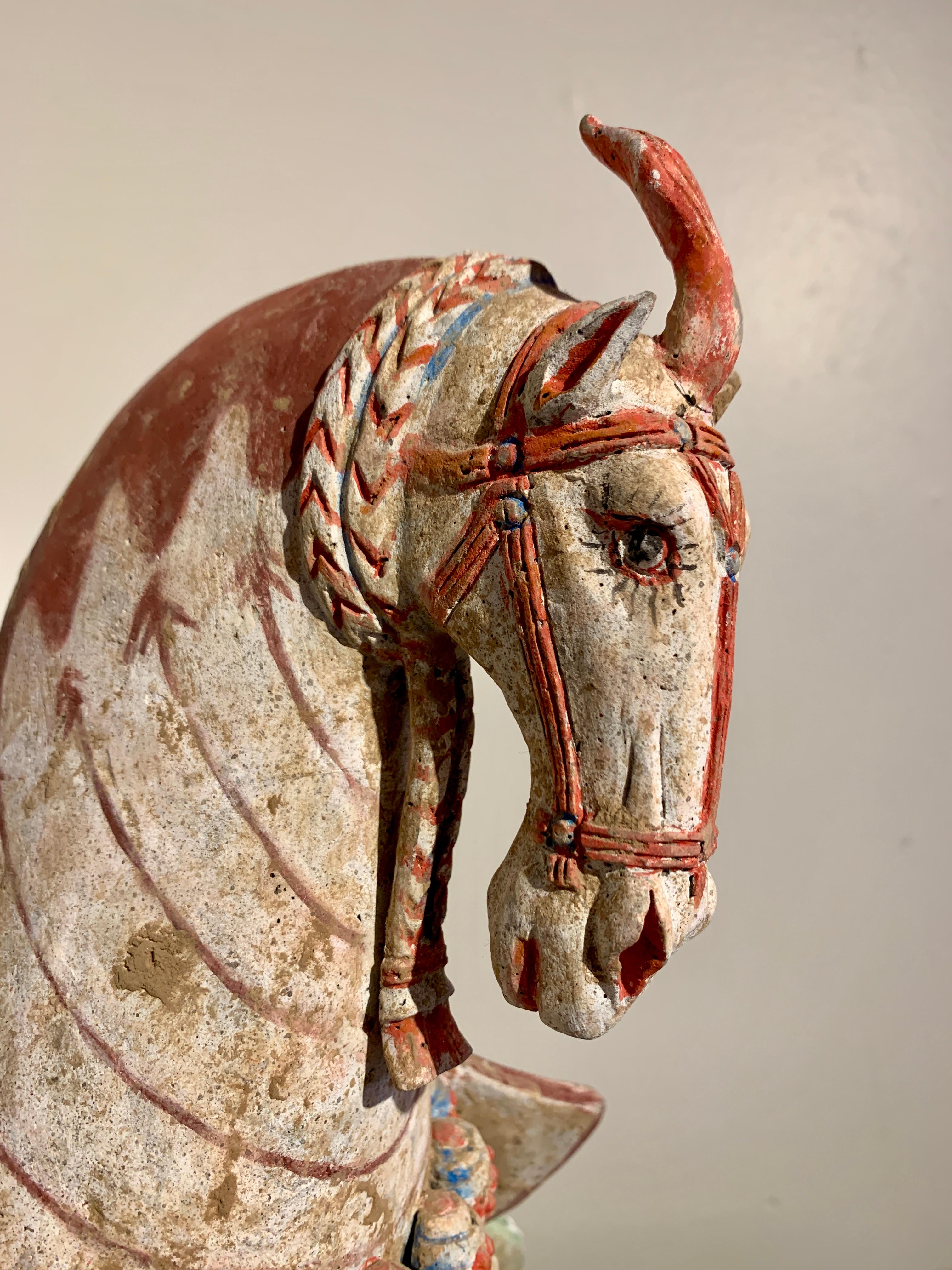 Northern Qi Dynasty Painted Pottery Striding Horse, 6th Century, China 1