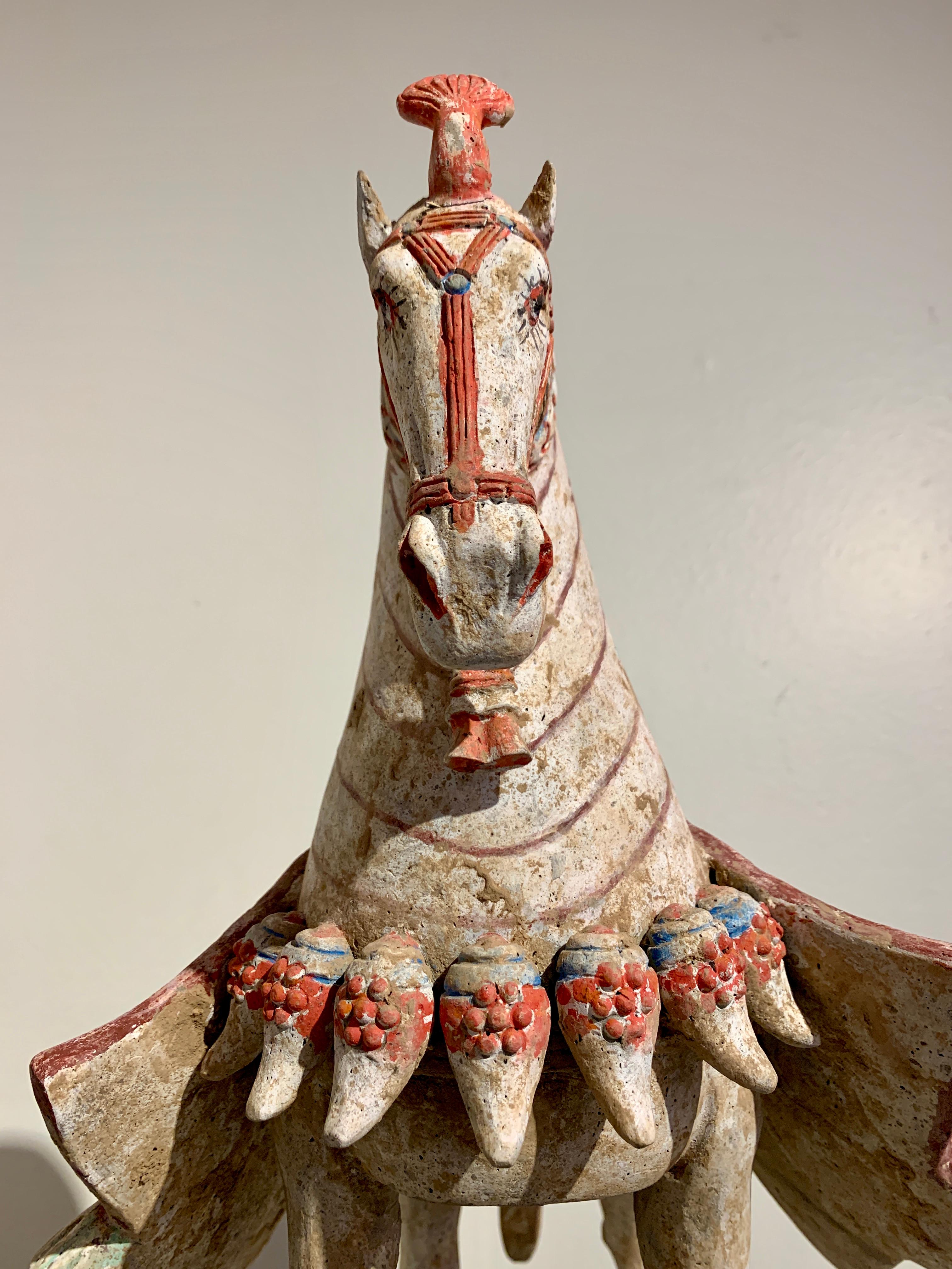 Northern Qi Dynasty Painted Pottery Striding Horse, 6th Century, China 2