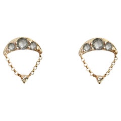 Northern Salt & Pepper Diamond Earrings in 14K Gold by Anastassia Sel Jewelry