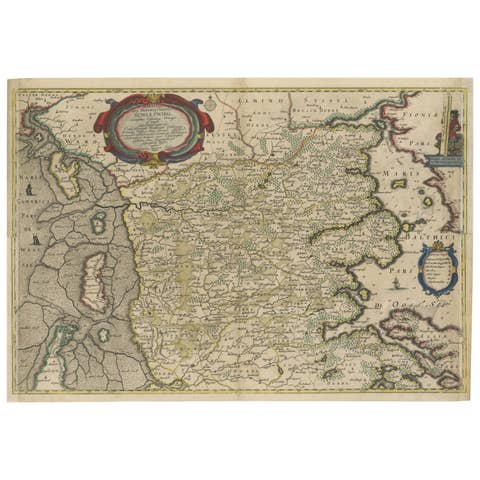 Northern Schleswig and Haderslev Map by Johannes Mejer and Johannes Blaeu, 1662