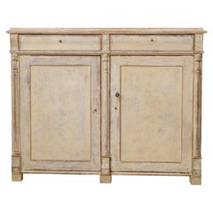 Credenza antica svedese del Nord, fatta a mano, rustica e affascinante, di stile Impero, di campagna