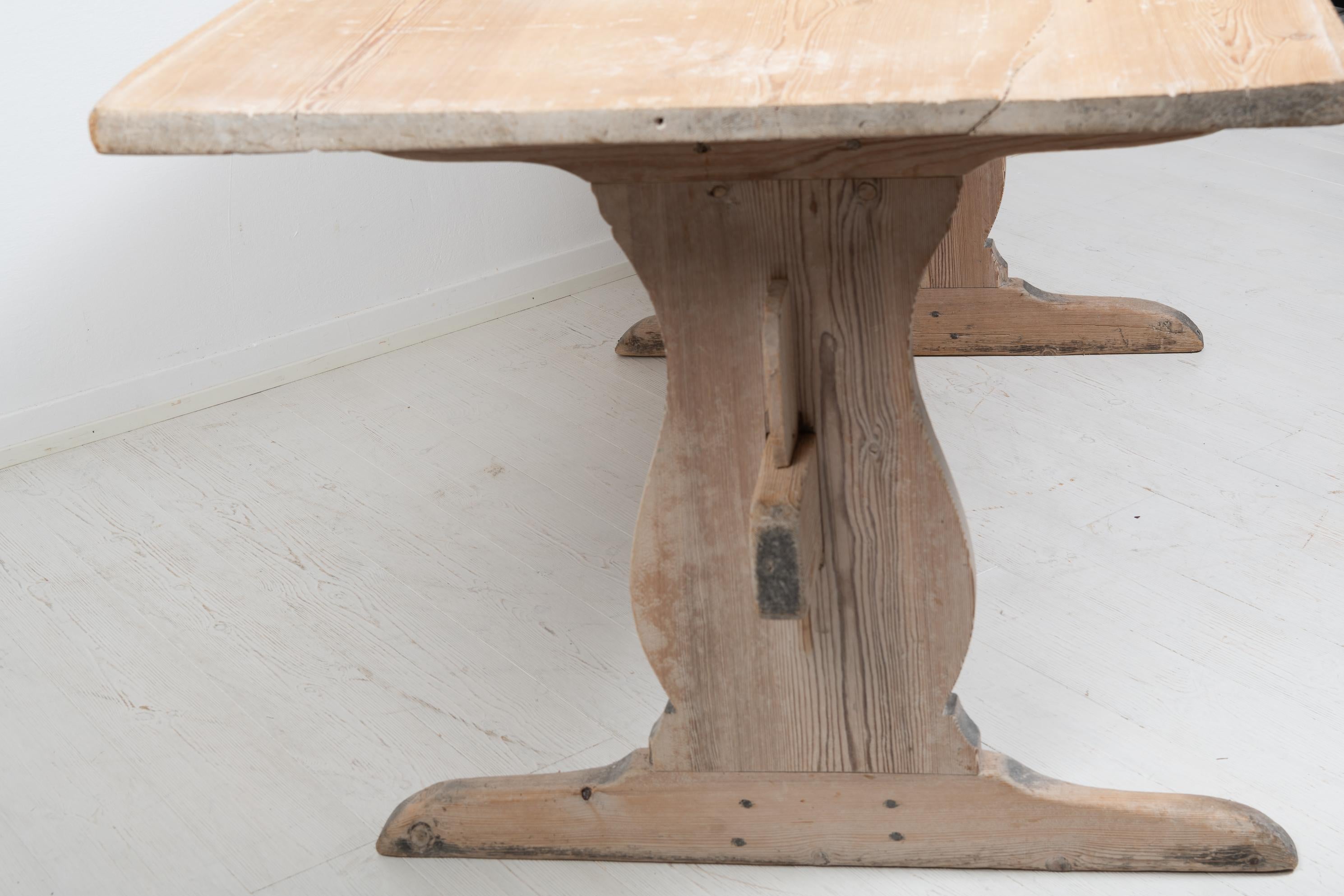 Northern Swedish Genuine Country Dining Trestle Table  For Sale 4