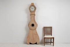 Northern Swedish Rococo Pine Long Case Clock
