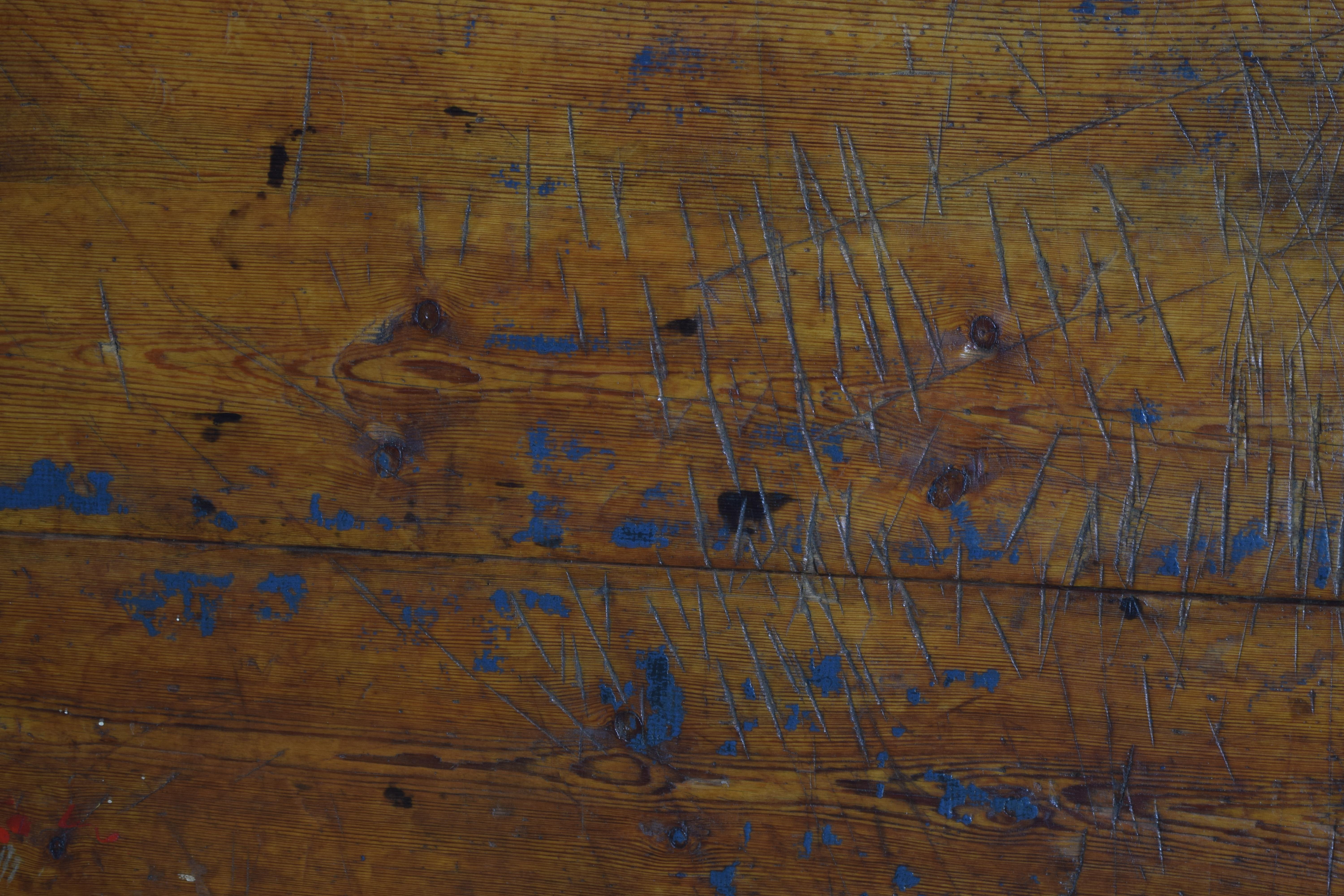 Table à brancards de Suède du Nord avec peinture originale, vers 1810-1820 en vente 4