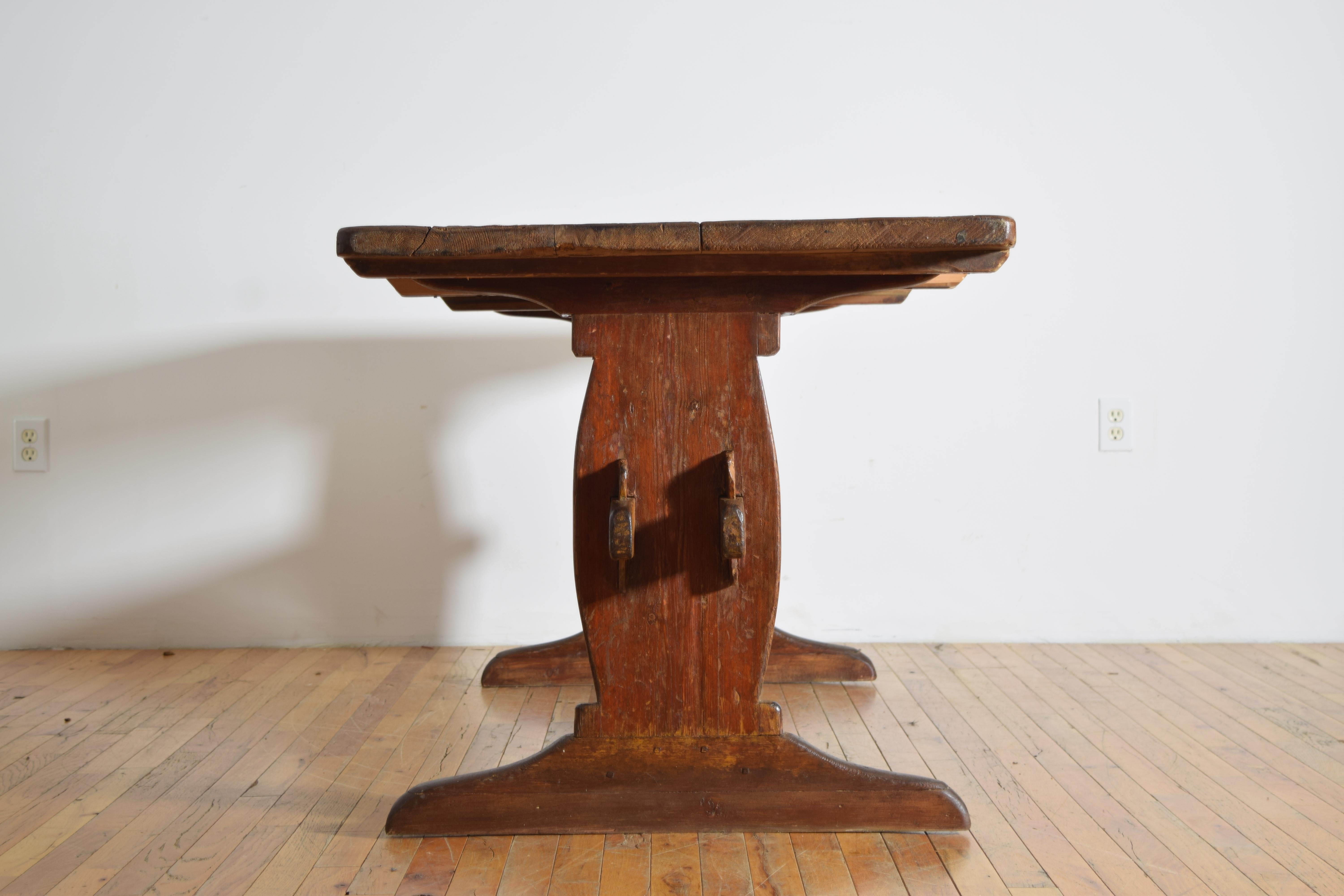 Table à brancards de Suède du Nord avec peinture originale, vers 1810-1820 en vente 1
