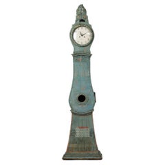 Northern Swedish Unusual Painted Long Case Clock