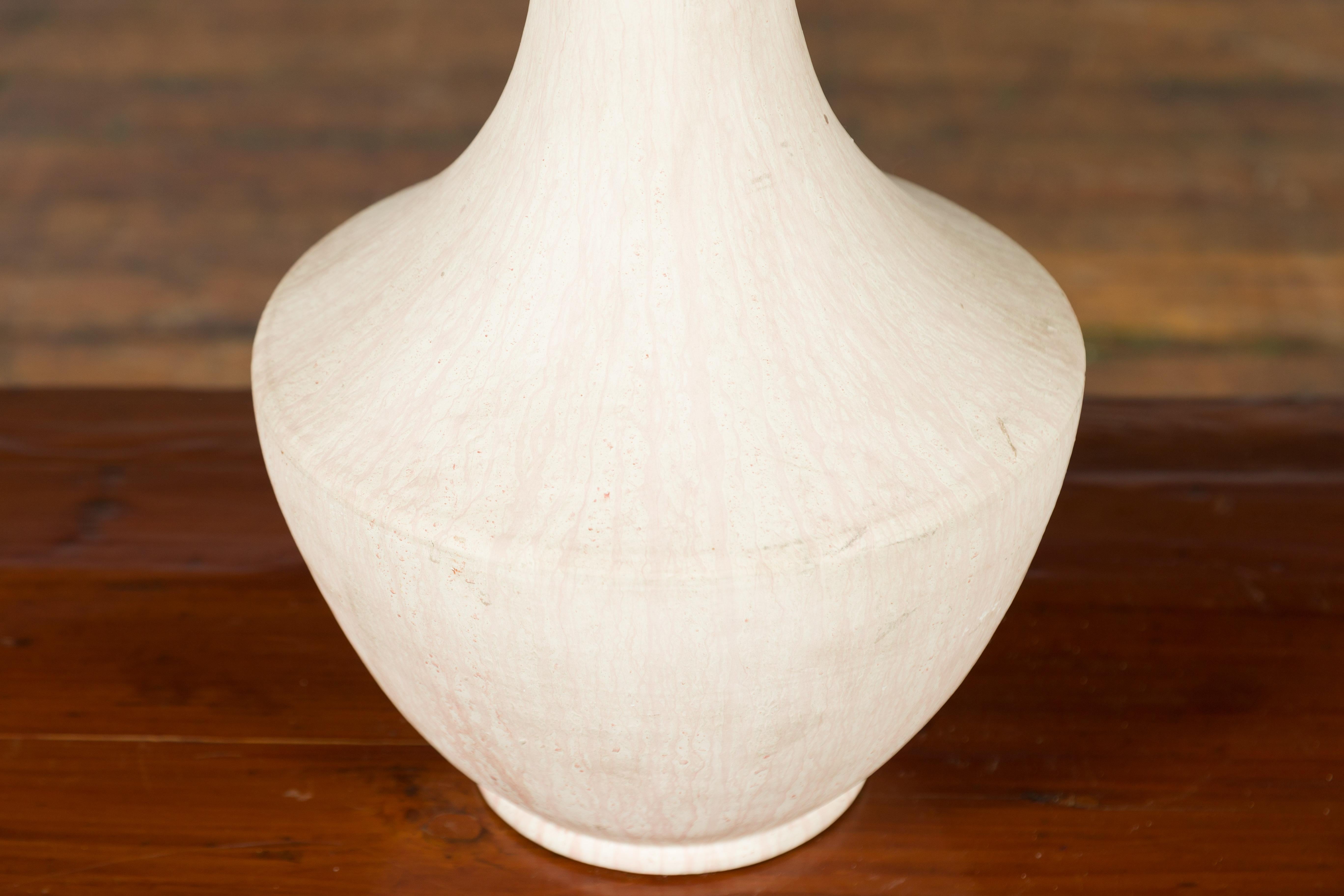 Northern Thai Chiang Mai White Contemporary Vase from the Prem Collection For Sale 3