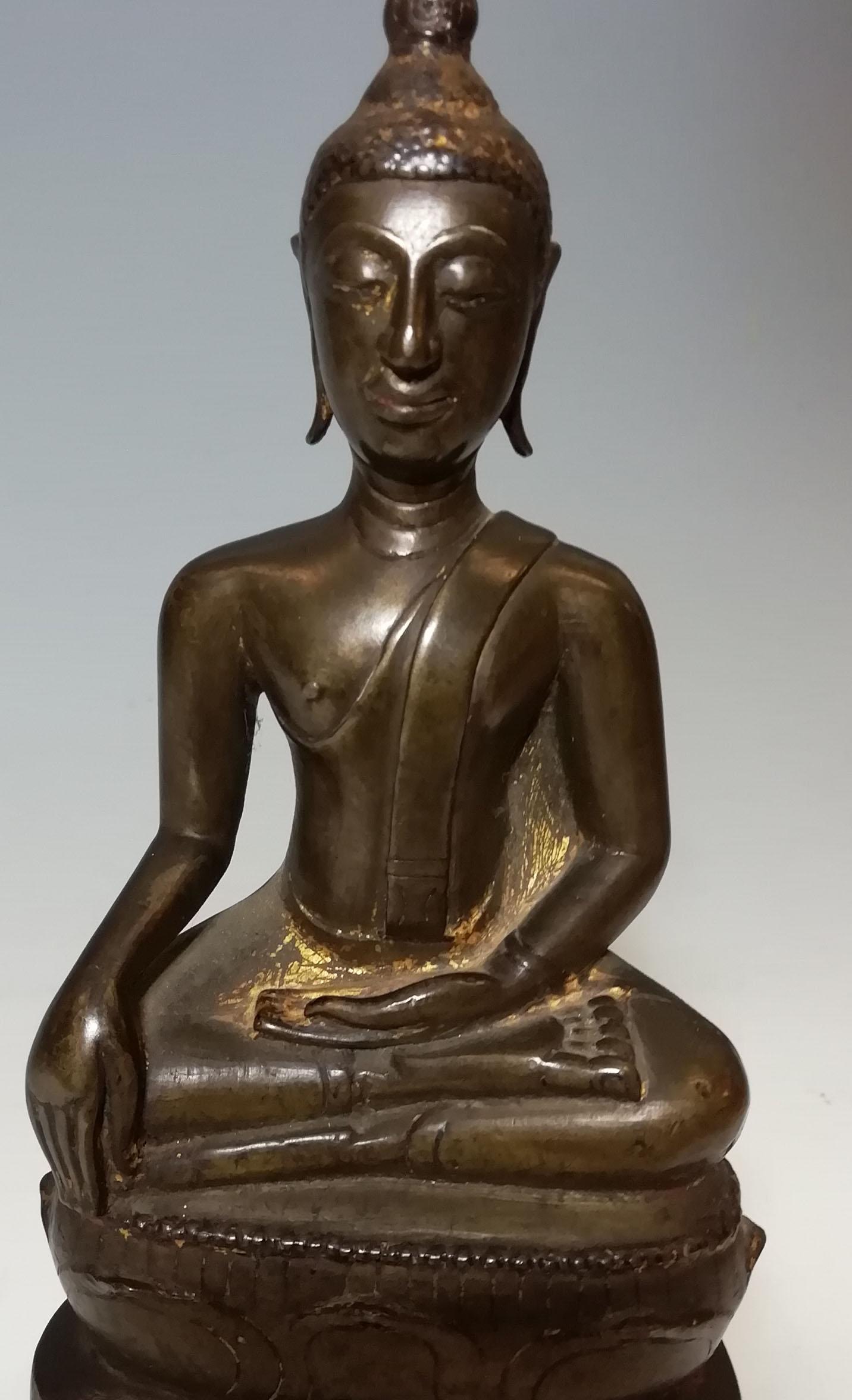18th Century and Earlier Northern Thai Lanna Period Bronze Buddha, circa 18th Century