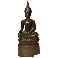 Northern Thai Lanna Period Bronze Buddha, circa 18th Century