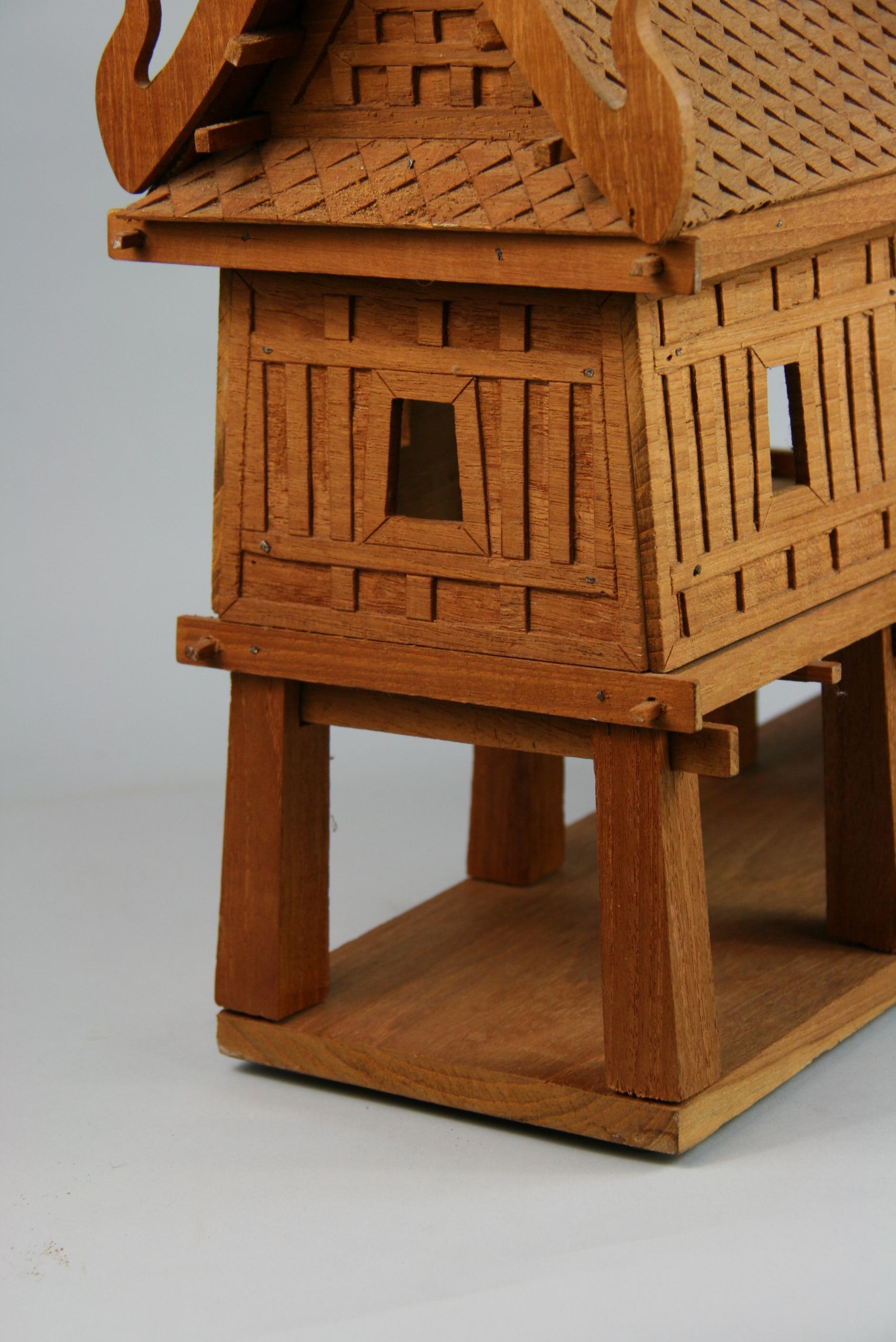 Northern Thailand Teak Wood Architectural House Model For Sale 5