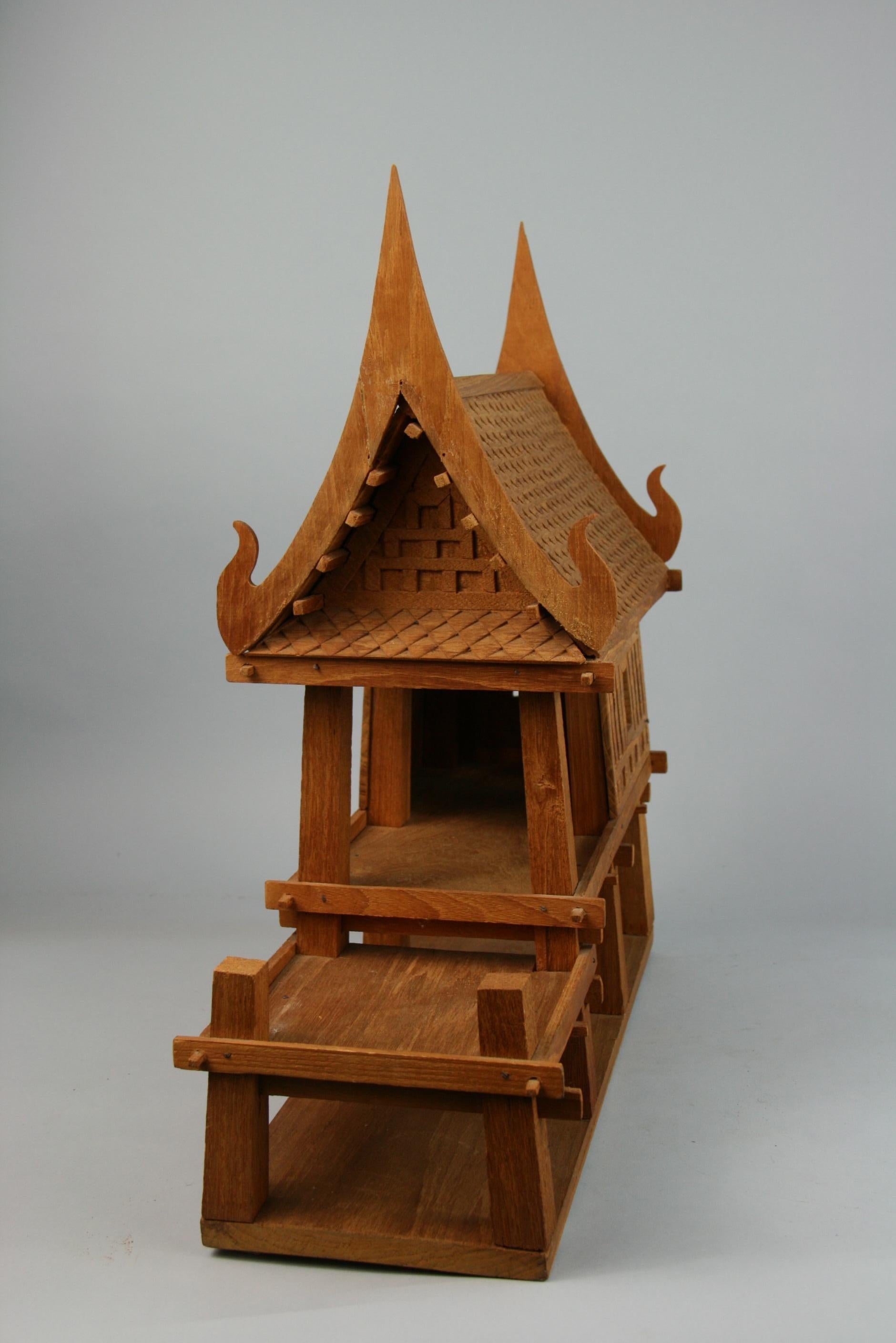 Northern Thailand Teak Wood Architectural House Model For Sale 1